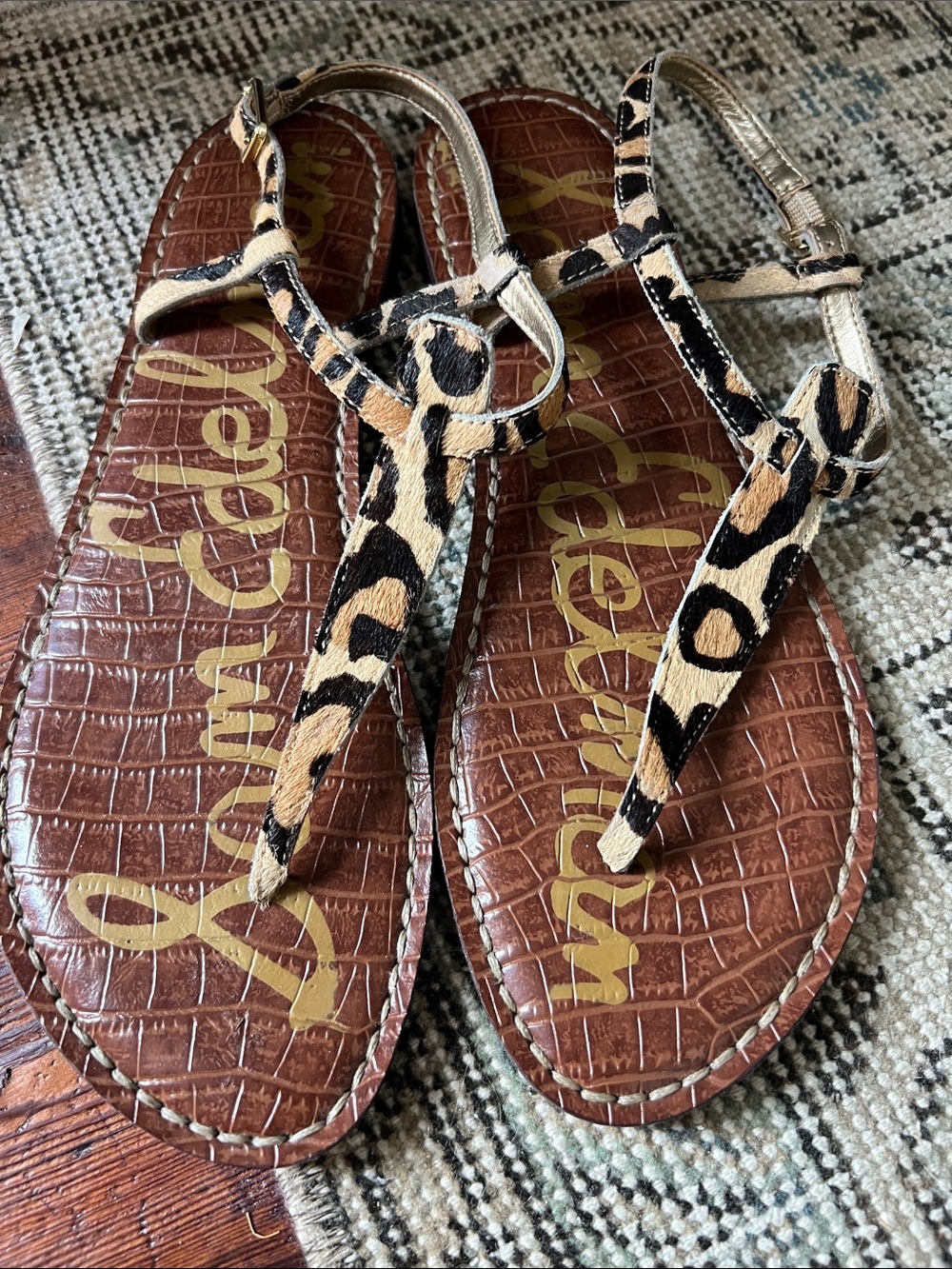 Sam Edelman gorgeous animal fur thing sandals great 8 M